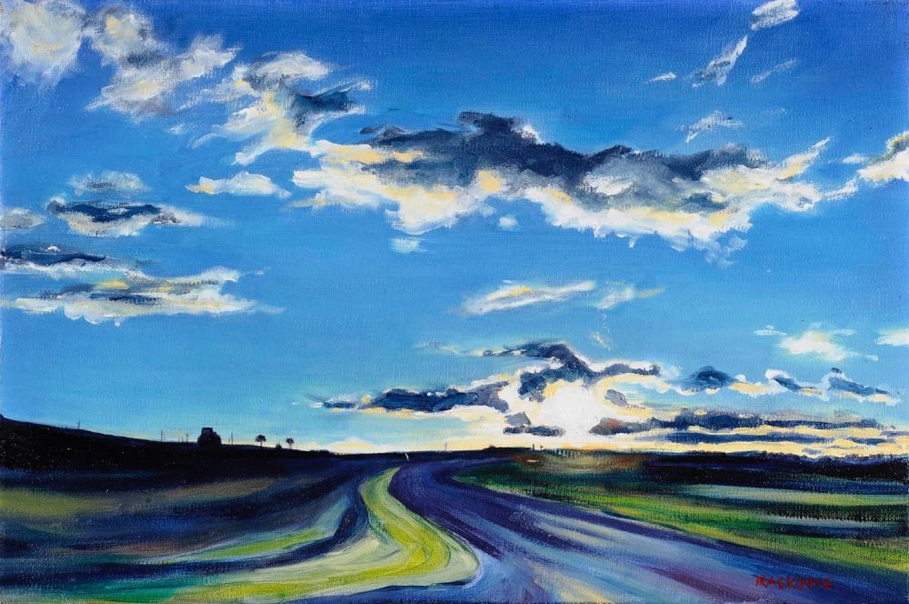 Twilight Ridge- painting by Amanda Rackowe