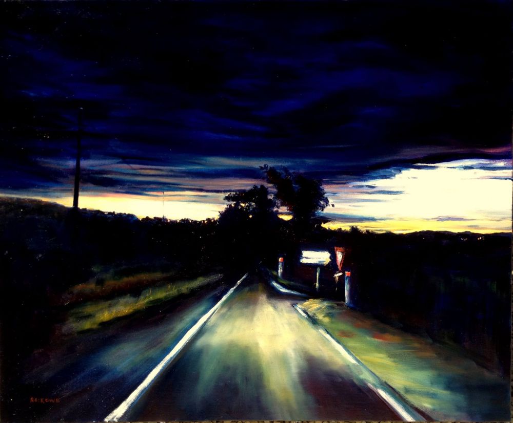 Fendre la Nuit- painting by Amanda Rackowe