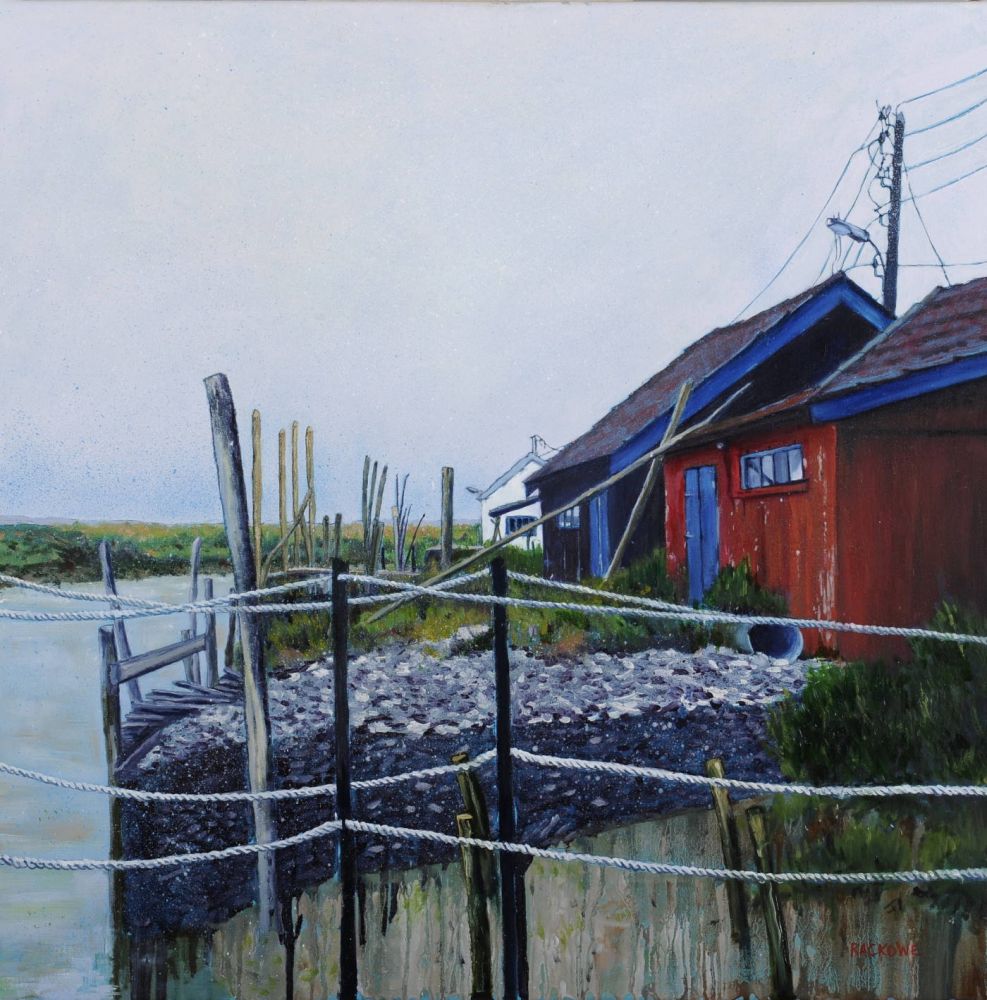 Red Cabin - painting of Oléron by Amanda Rackowe
