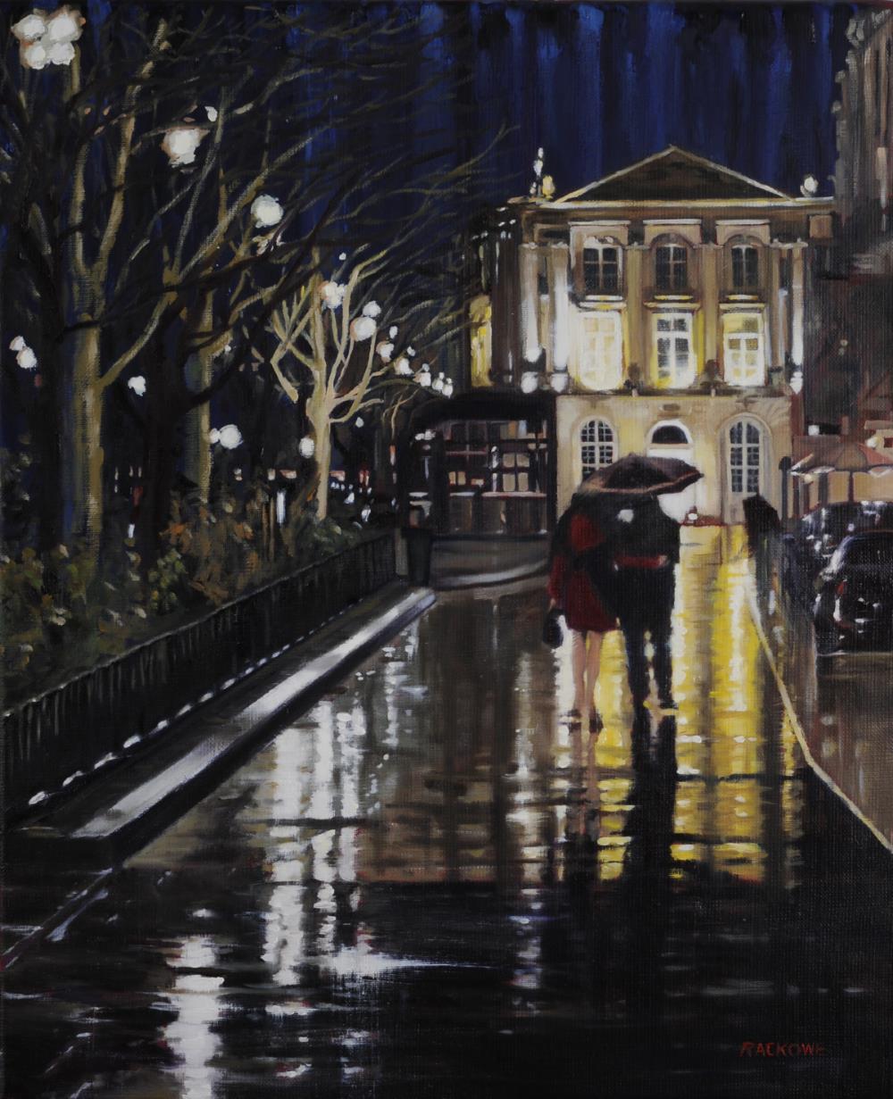 evening stroll - painting by Amanda Rackowe