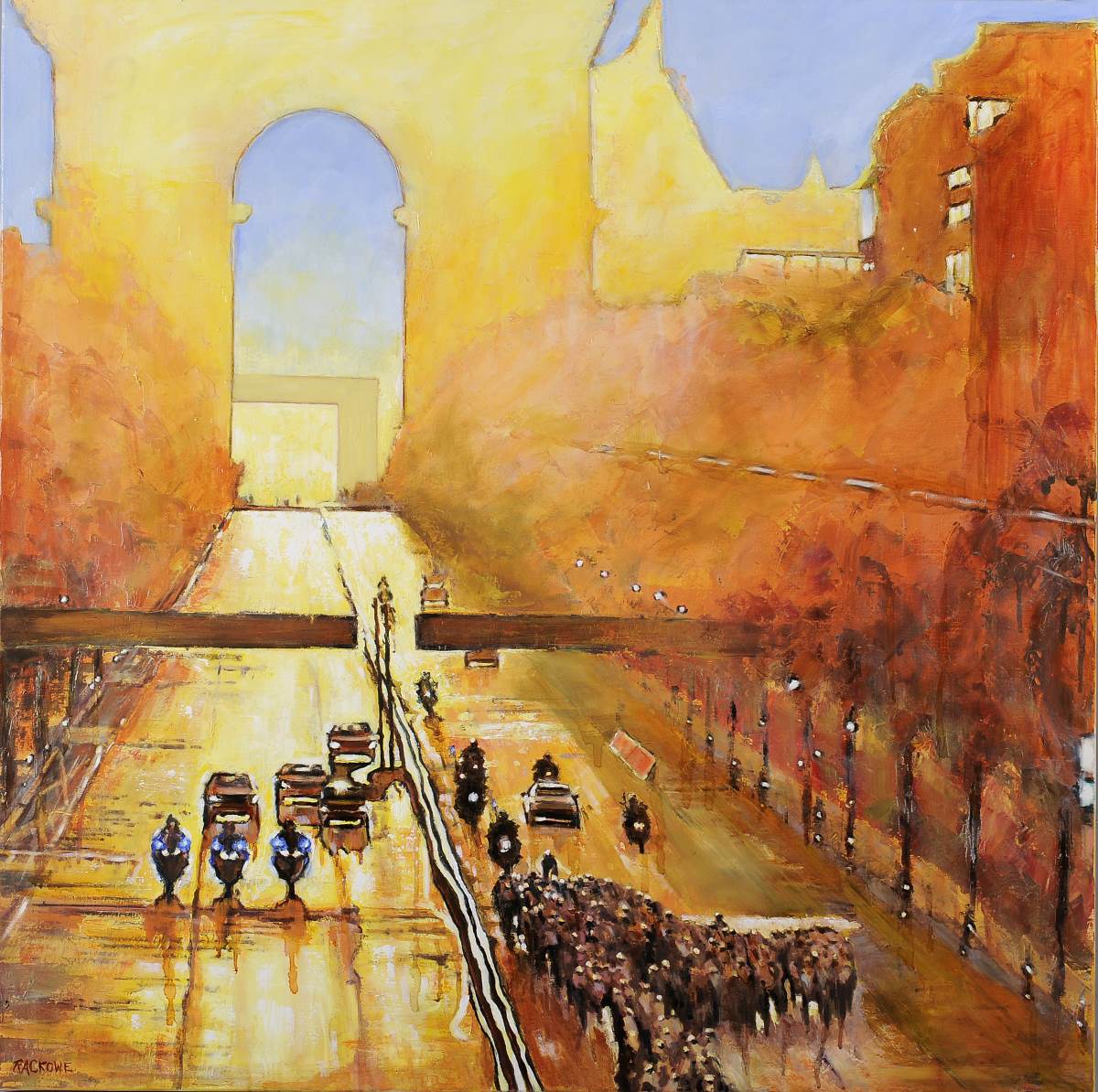 Tour de France painting by Amanda Rackowe