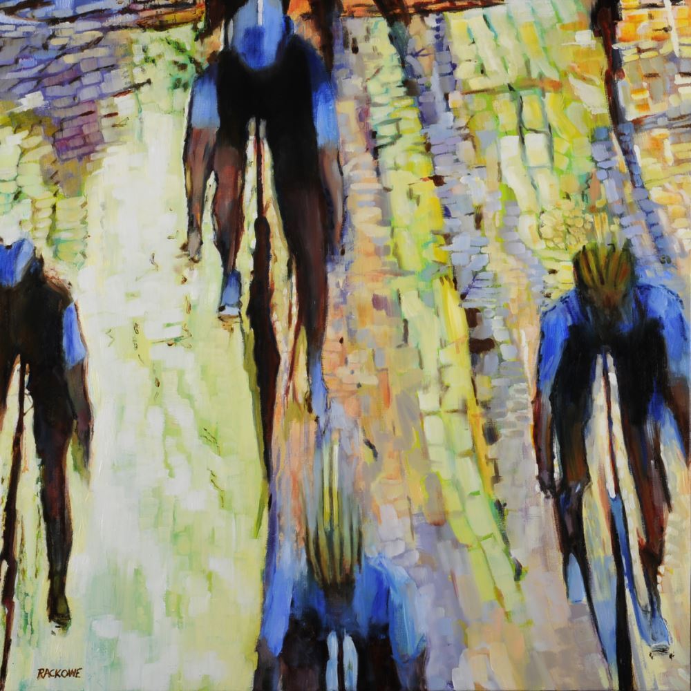 Heads Down - Tour de France painting