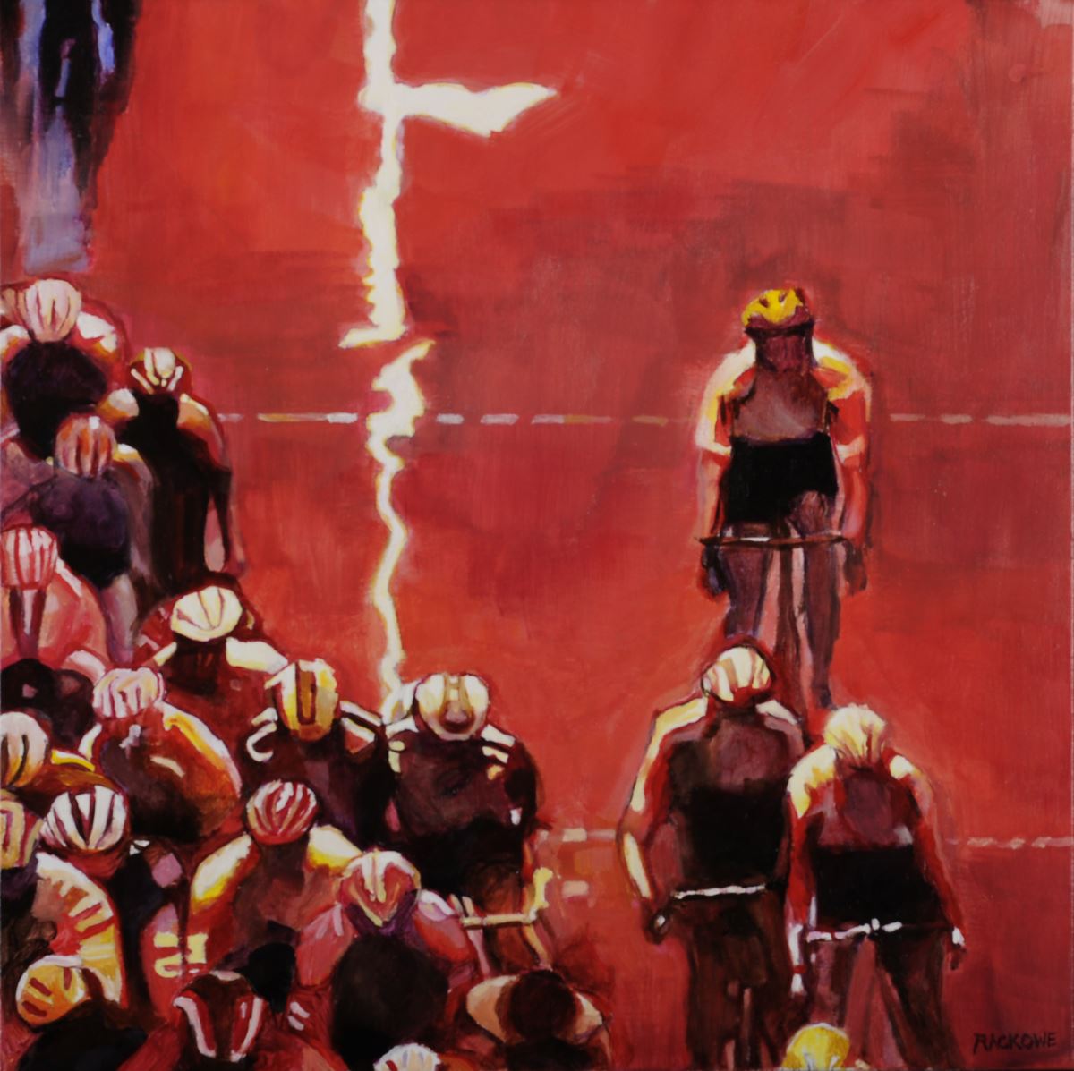 Red Zone- Tour de France painting - 50x50