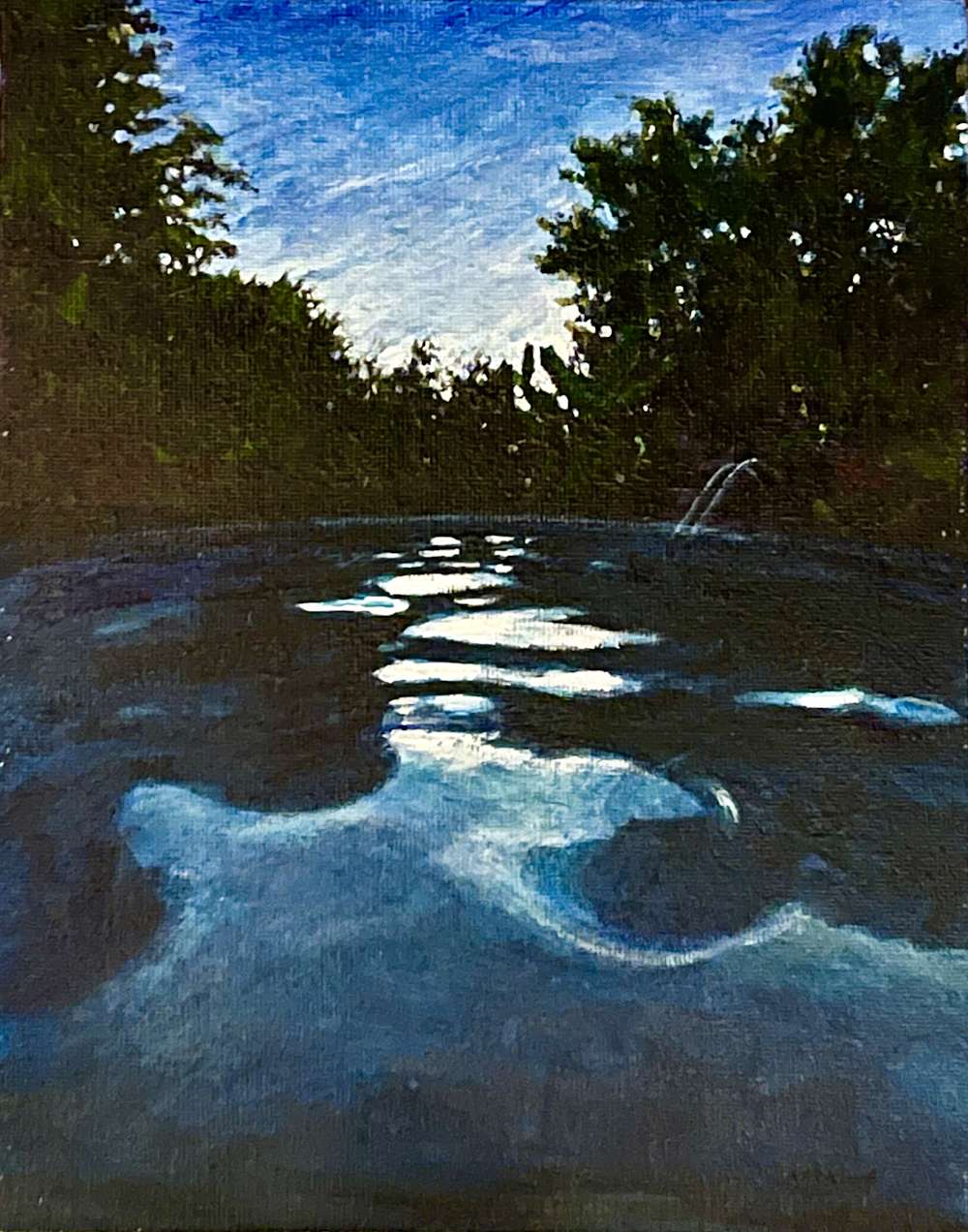 Night Swim Original Painting Amanda Rackowe