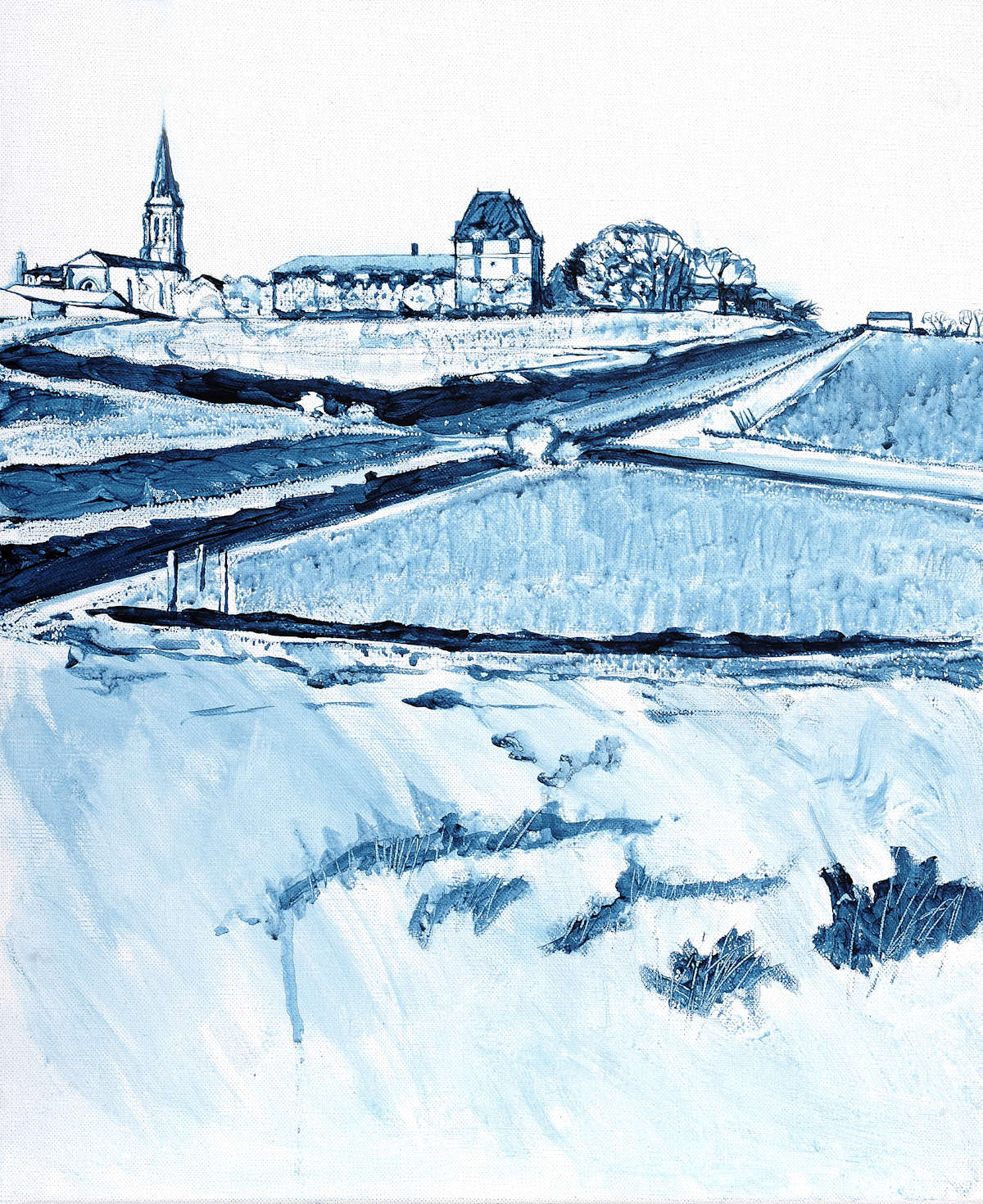 Saussignac II b painting by artist Amanda Rackowe