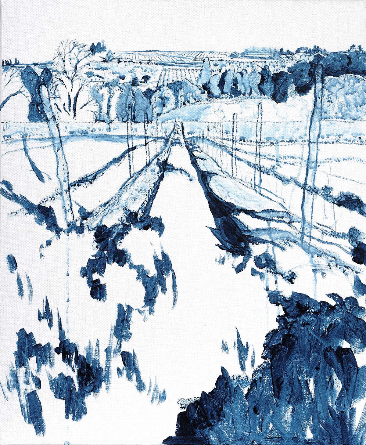 Saussignac III b painting by artist Amanda Rackowe